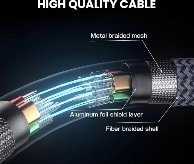 MOWSIL DisplayPort Cable 2M,4K@60Hz/2K@165Hz, DP to DP 1.2 Cable, 18Gbps High Speed, Braided Nylon, Aluminum Connectors, for Gaming PC, Monitor, Graphics Card, 2 Meter, Gray | MODB2