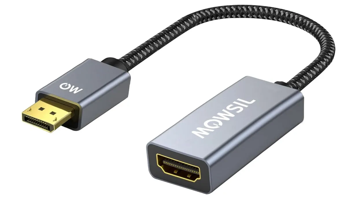 Mowsil Dp To Hdmi Adapter, Displayport Male To Hdmi Female Converter Adapter