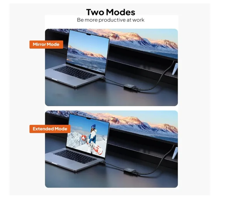 Mowsil Mini DisplayPort (Mini DP) to VGA Adapter – Full HD 1080p@60Hz Active Converter, Gold-Plated Connector, Aluminum Alloy Shell, Plug & Play Design Compatible with MacBook, iMac & Laptop 5