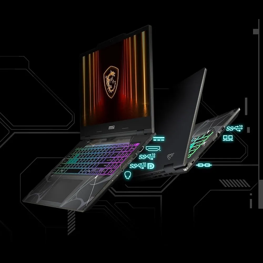 "MSI Cyborg 15 Gaming Laptop | 15.6"" FHD IPS 144Hz | Intel 10-core i7-13620H (>i9-12900H) | 16GB DDR5 512GB SSD | GeForce RTX 4050 6GB Graphic | Backlit USB-C HDMI Win11Pro Black + HDMI Cable" 4