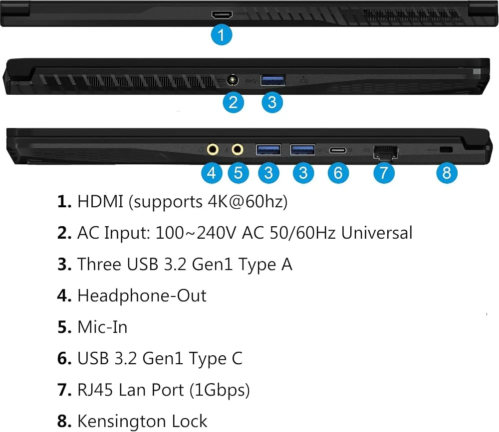 "MSI GF63 Thin Gaming Laptop, 15.6"" FHD 144Hz, Intel 6-Core i5-11400H, NVIDIA GeForce RTX 3050, 16GB DDR4, 1TB PCIe SSD, Backlit Keyboard with Anti-Ghosting, WiFi 6, RJ45 LAN, Windows 11 Pro, MarsPC" 4
