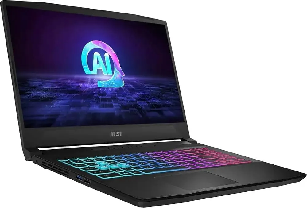 "MSI Katana 15 4070 Gaming Laptop, 15.6"" 144Hz FHD Display, AMD Ryzen 9-8945HS AI CPU, NVIDIA RTX 4070, 32GB RAM, 1TB SSD + 256GB Portable SSD Hub, RGB KB, Ethernet, KeyPad, WiFi 6E, USB-C, Win 11" 3
