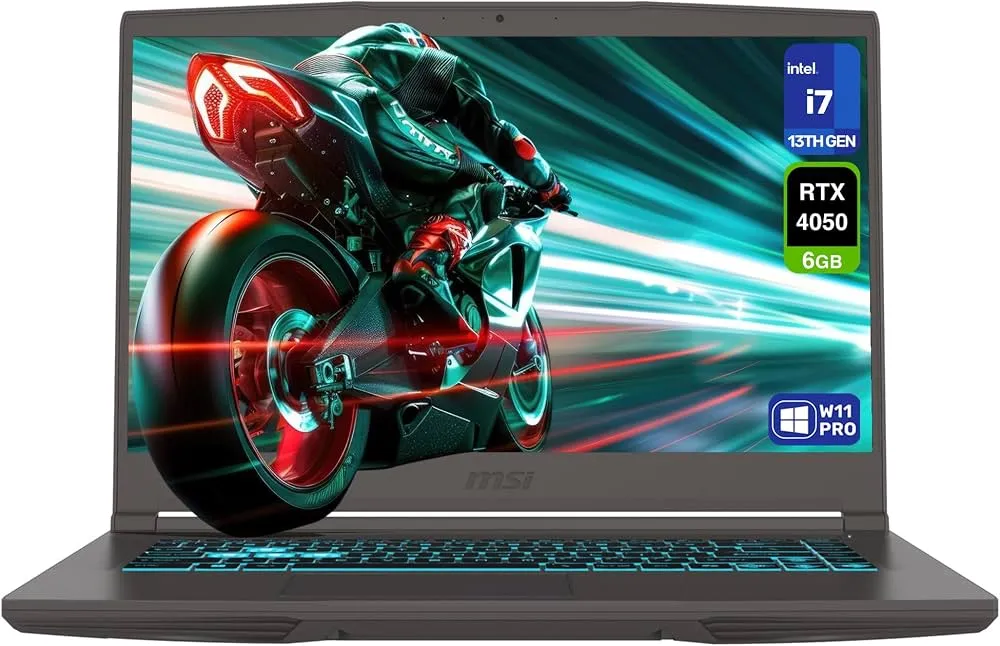 "MSI Katana 15 Gaming Laptop, AMD Ryzen 9 8945HS, 32 GB DDR5 RAM, 2 TB PCle SSD, 15.6"""" FHD (1920x1080), Nvidia G-Force RTX 4070, W11 Home, Black"