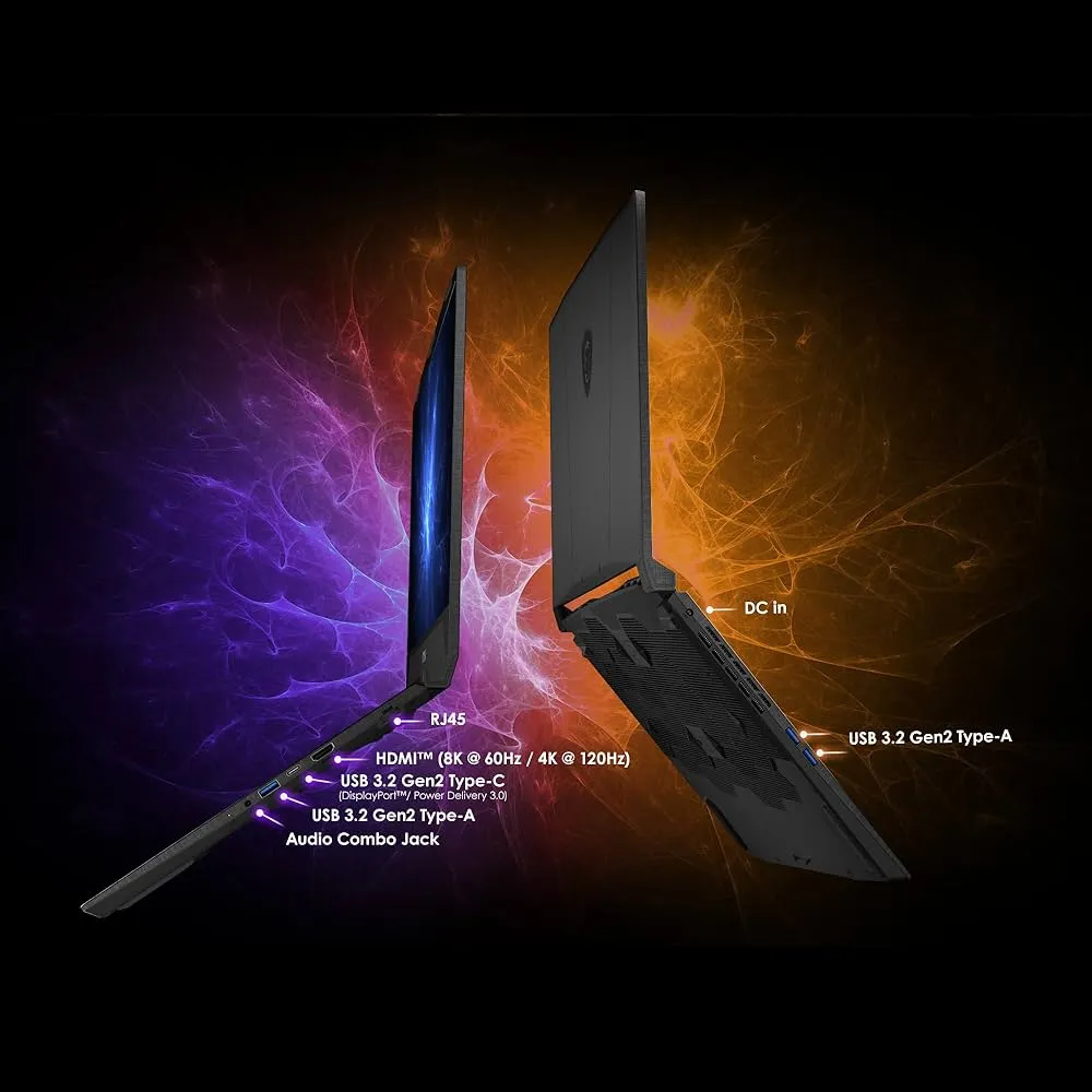 "msi Katana 15 HX B14WFK Gaming Laptop - 15.6"" Display, Intel Core i7-14650HX, NVIDIA GeForce RTX 5060, 16GB DDR5, 1TB NVMe SSD, Wi-Fi 6E, RGB Keyboard, Windows 11" 3