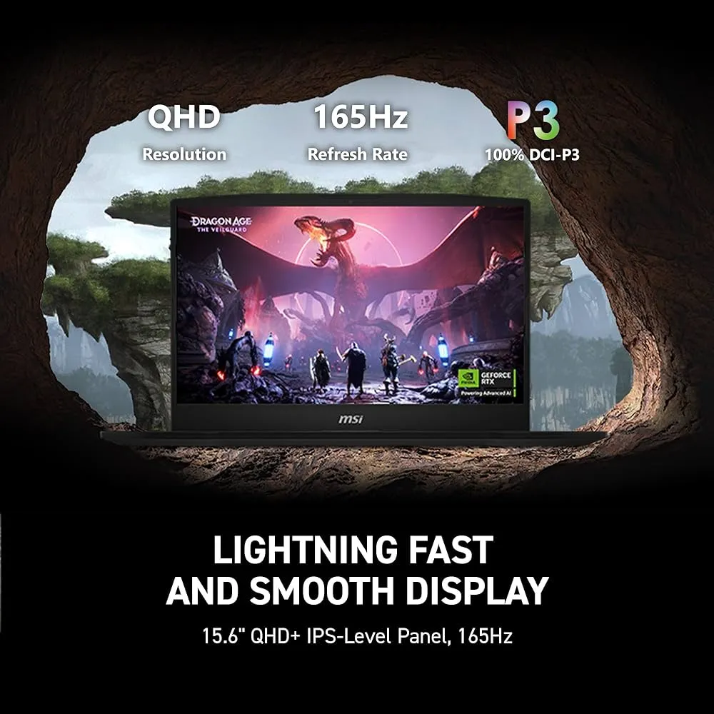"msi Katana 15 HX B14WFK Gaming Laptop - 15.6"" Display, Intel Core i7-14650HX, NVIDIA GeForce RTX 5060, 16GB DDR5, 1TB NVMe SSD, Wi-Fi 6E, RGB Keyboard, Windows 11" 4
