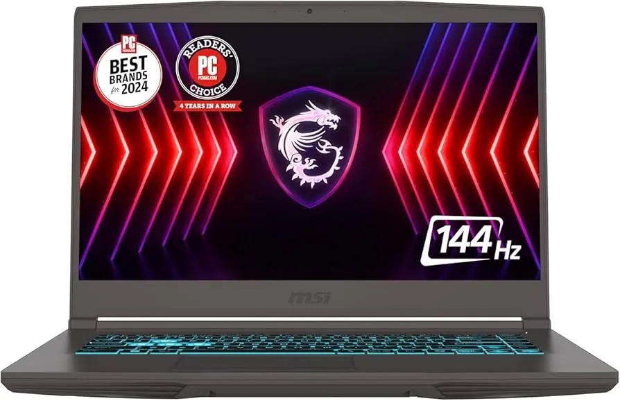 "MSI Thin 15 Gaming Laptop | 15.6"" FHD IPS 144Hz | Intel 8-core i5-12450H (>i7-11800H) | 16GB DDR4 512GB SSD | GeForce RTX 3050 | Backlit USB-C Win11Pro w/DLCA Accessory"