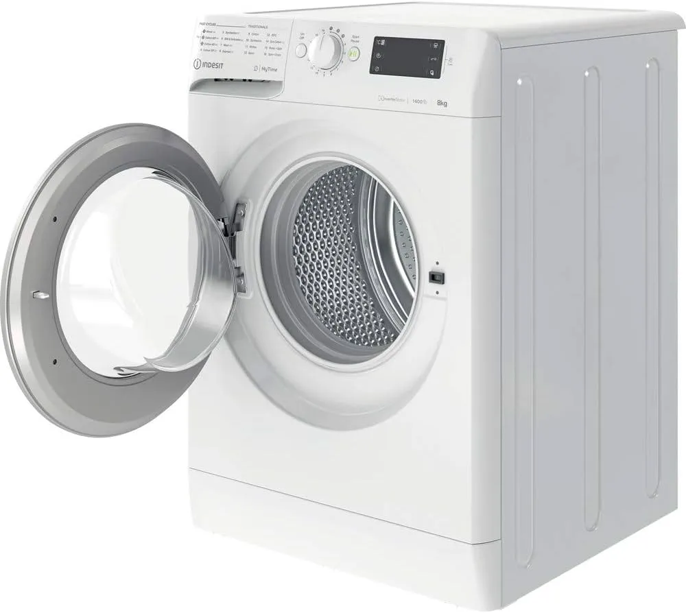 Mytime 8Kg Front Load Washing Machine 1400 RPM, Inverter Motor, 16 Washing Programs, Big Digit Display, Child Lock, Made in Poland- 8 kg MTWE-81483WSGCC White 3