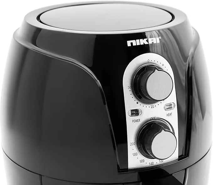 Nikai 1100-1300W Air Fryer, Oil-Less Cooking, 3 Ltr Pot, AdjUStable Timer And Temperature, Naf2501M - Black And Silver" 3