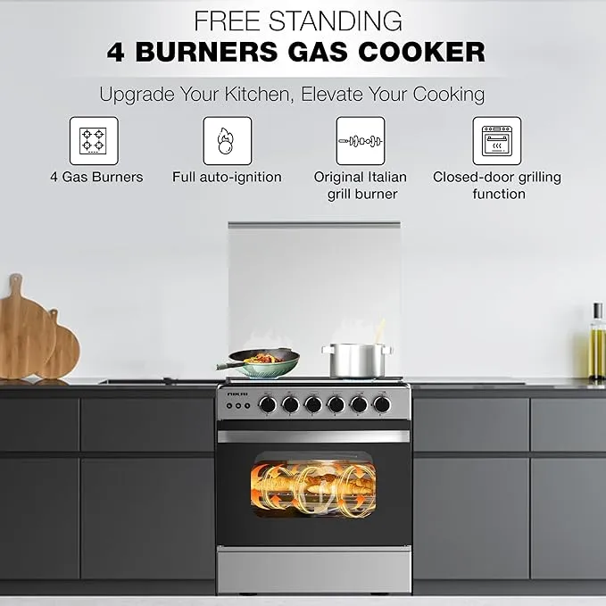 Nikai GAS COOKER 60CM GAS U6068FSE1 2