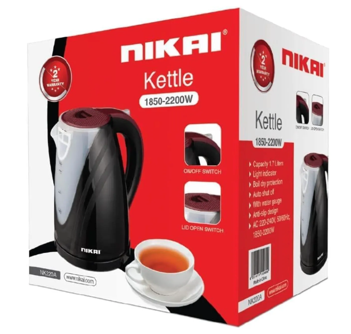 Nikai Kettle 1.7Ltr NK220A