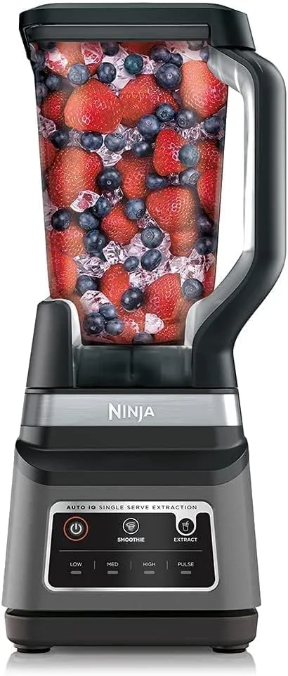 Ninja 2-In-1 Professional Blender, One Touch Blending Programs, 1200W, Black/Grey, BN750ME