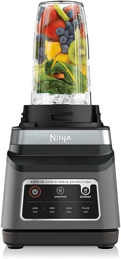 Ninja 2-In-1 Professional Blender, One Touch Blending Programs, 1200W, Black/Grey, BN750ME 3
