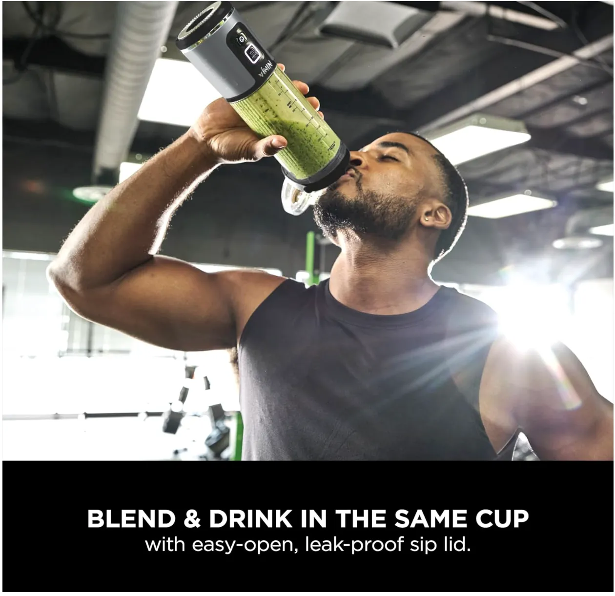 Ninja Blast Portable Blender, 530ml, Leakproof Lid & Sip Spout, Rechargeable, Portable Smoothies, Protein Shakes, Blends Ice & Frozen Fruit, Black, BC151MEBK, 2 Years Warranty 4