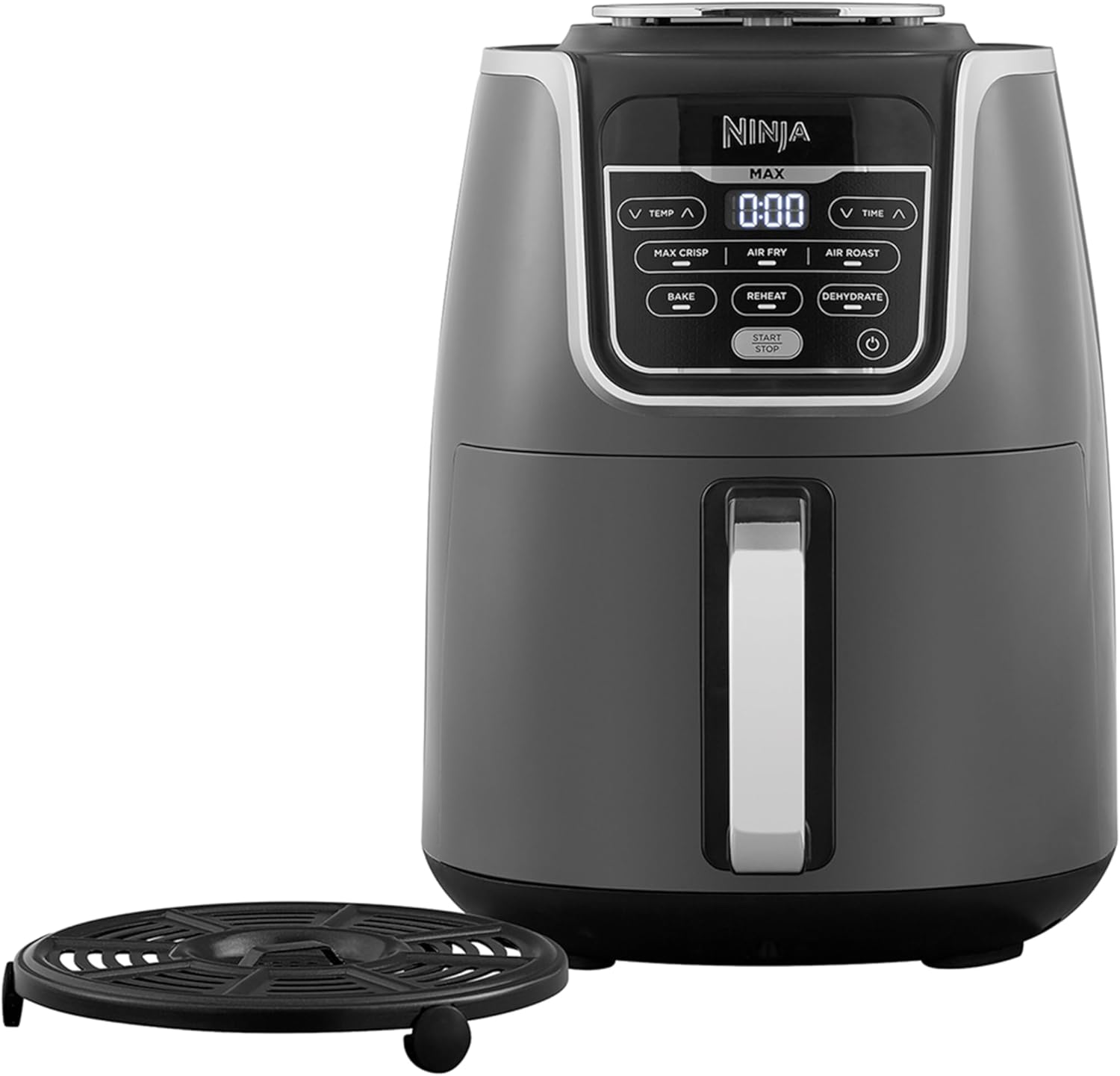 Ninja MAX Air Fryer, 5.2L Capacity, 1750W, 6 Cooking Functions, Max Crisp Technology, Digital Controls & Non-Stick Basket – AF160UK, Grey/Silver