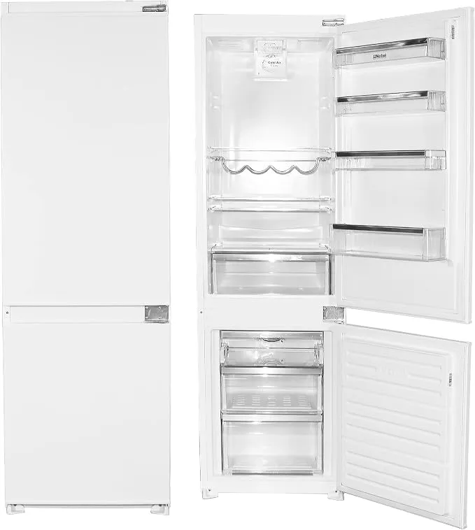 Nobel NBR300 Double Door Built-in Refrigerator – 256L Gross / 243L Net Capacity Bottom Freezer No Frost Refrigerator with R600a Refrigerant, Glass Shelves, LED Interior Light, Reversible Door & Energy Saving Cooling – White 3