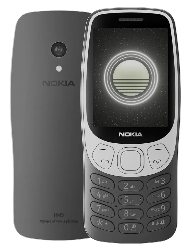 Nokia 3210 4G Feature Phone Dual SIM – Classic Retro Design, 4G LTE Connectivity, 2MP Camera, MP3 Player, FM Radio, Snake Game, Long-Lasting Battery