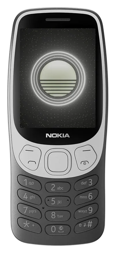 Nokia 3210 4G Feature Phone Dual SIM – Classic Retro Design, 4G LTE Connectivity, 2MP Camera, MP3 Player, FM Radio, Snake Game, Long-Lasting Battery