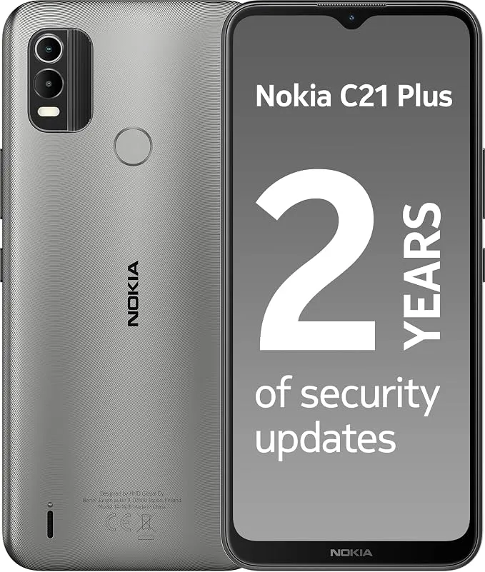 Nokia C21 Smartphone 2GB RAM 32GB Storage Dual SIM – 4G LTE, 6.5-inch HD+ Display, Dual Camera, Android, Long-Lasting Battery