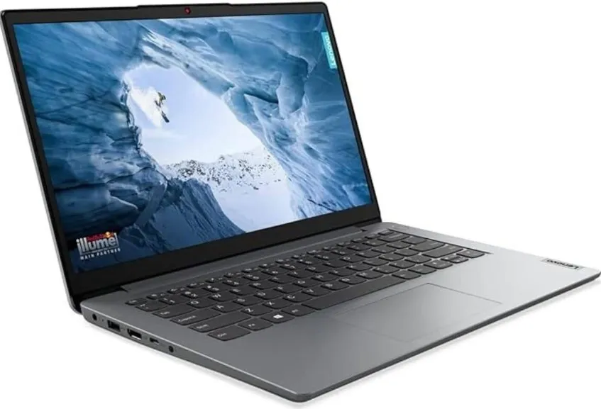 Notebook IdeaPad 1 14IAU7, 14.0" Inch HD Anti-Glare Display, Intel Core i3-1215U, 4 GB RAM, 128GB SSD, Integrated Intel UHD Graphics, Keyboard English US, Cloud Grey | 82QC003VUS