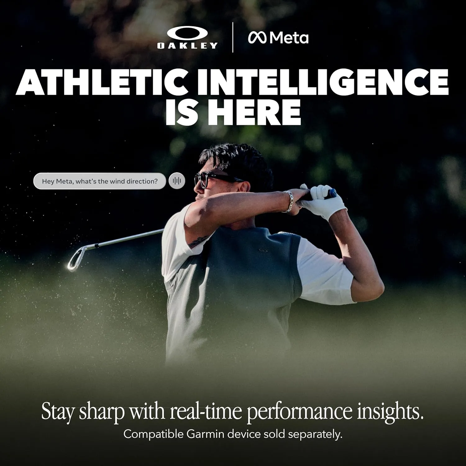 OAKLEY Meta HSTN - AI Glasses for Men & Women - Sport & Lifestyle - Brown (1 Year manufacturer warranty) 12174142 | 16 MP Camera, 60 FPS Video, Voice Command, Open-Ear Audio, 8H Battery, Meta AI App - Prizm™ Black Polarized Lenses 4