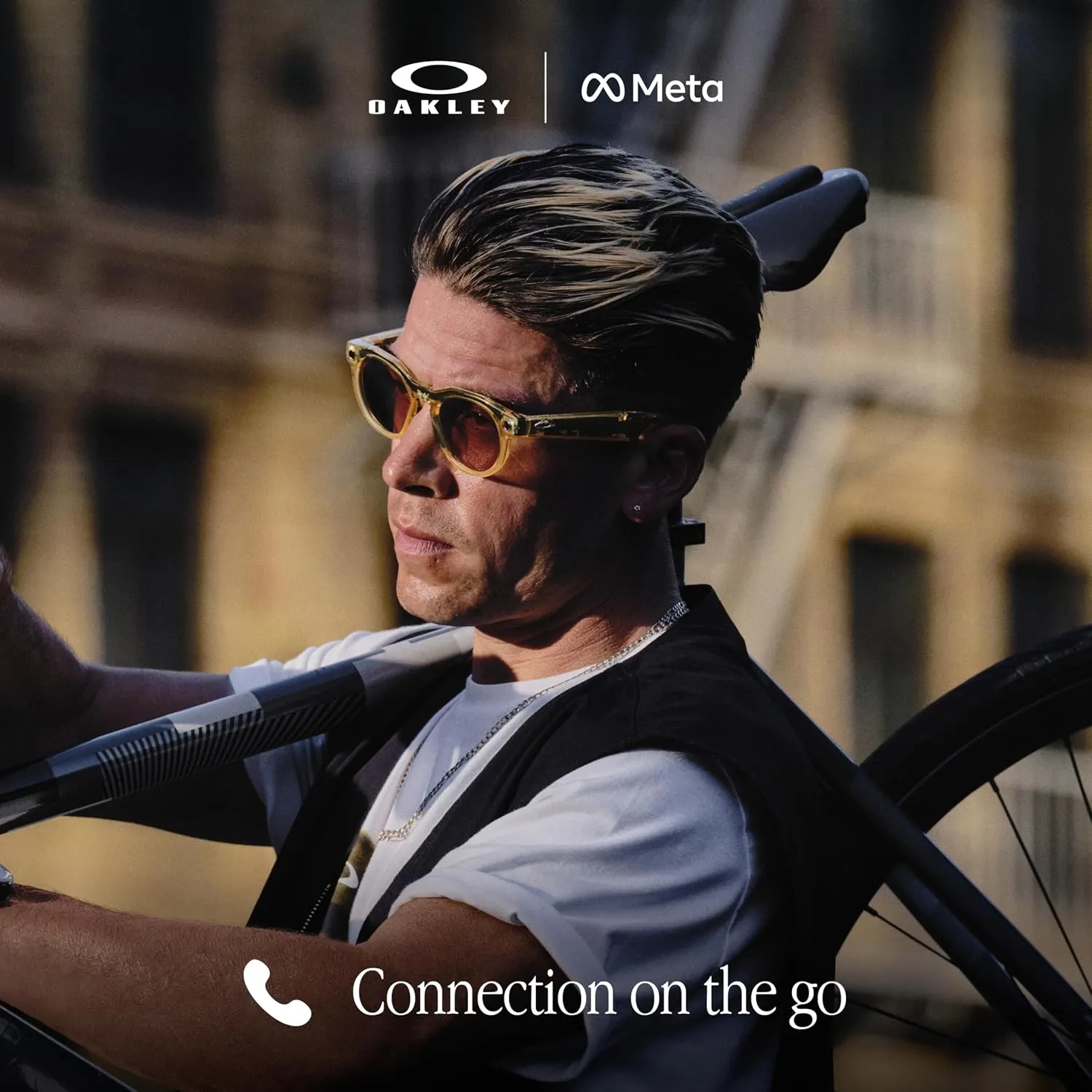 Oakley Meta HSTN, Warm Grey | Smart AI Glasses for Men, Women — Performance for Sports, Athletes — Camera, Audio, Video — 8 Hour Battery — 3K HD Resolution — Prizm™ Polarized Transitions® Lenses | 14 MP Camera, 60 FPS Video, Voice Command, Open-Ear Audio, 8H Battery, Meta AI App - Prizm™ Ruby Lenses 4