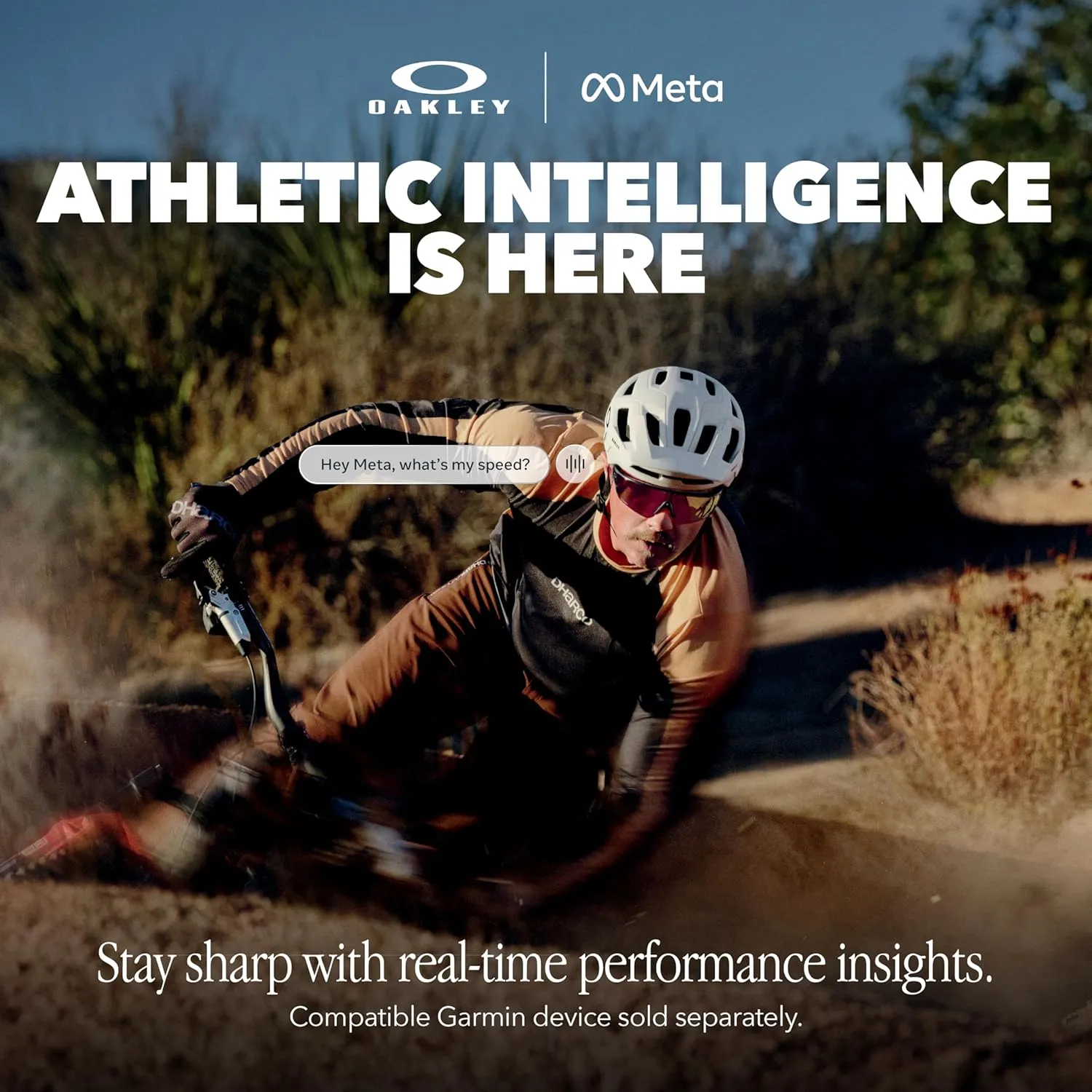 OAKLEY Meta Vanguard - AI Glasses for Men & Women - Sport Eyewear - White | 12MP Camera, 3K Ultra HD, Voice Command, Immersive Audio, 9H Battery, IP67 Waterproof, Meta AI App - Prizm™ Sapphire Lenses 4