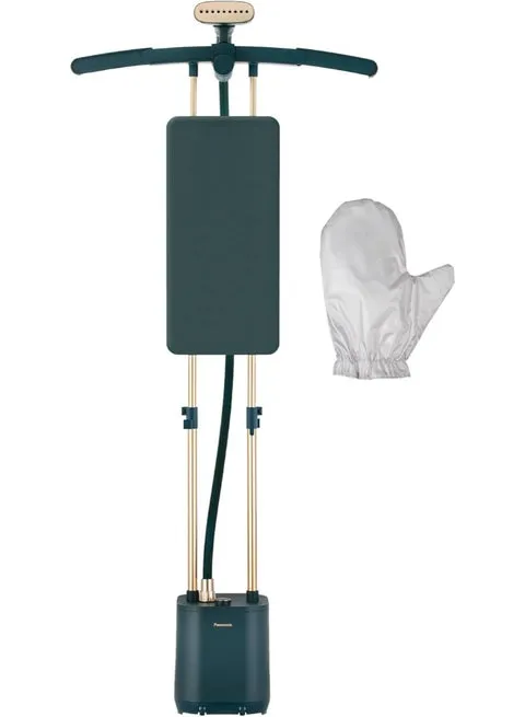 Panasonic Dual Pole Garment Steamer with Expandable Hanger, 3L, 2400W, NI-GWG090GTH, Dark Green 2