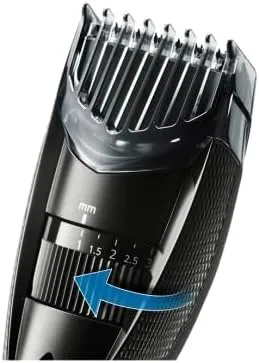 Panasonic ER-GB37 Wet & Dry Electric Beard Trimmer for Men with 20 Cutting Lengths, Standard UK 3pin plug, Black, 40 min usage 2