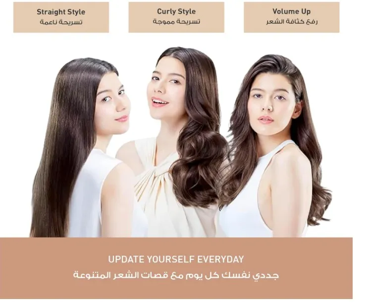 Panasonic Hair Straightener EH-HV70 Ionity Curl Volumize Keratin Coconut Oil Infused Ceramic Plates, One Size 3