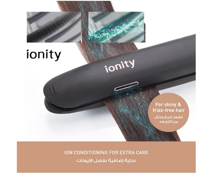 Panasonic Hair Straightener EH-HV70 Ionity Curl Volumize Keratin Coconut Oil Infused Ceramic Plates, One Size 4