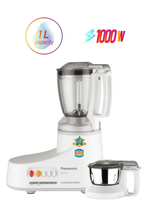 Panasonic Powerful Mixer Grinder, 1L, 1000W, MX-AC210S, White 2
