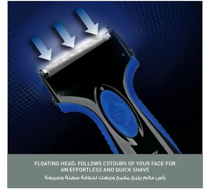 Panasonic Pro Curve Wet & Dry Shaver - Es-Sa40, Blueblack 3