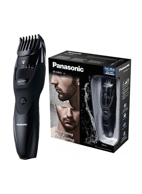Panasonic Wet & Dry Electric Beard Trimmer for Men with 19 Cutting Lengths, ER-GB42 (Black)