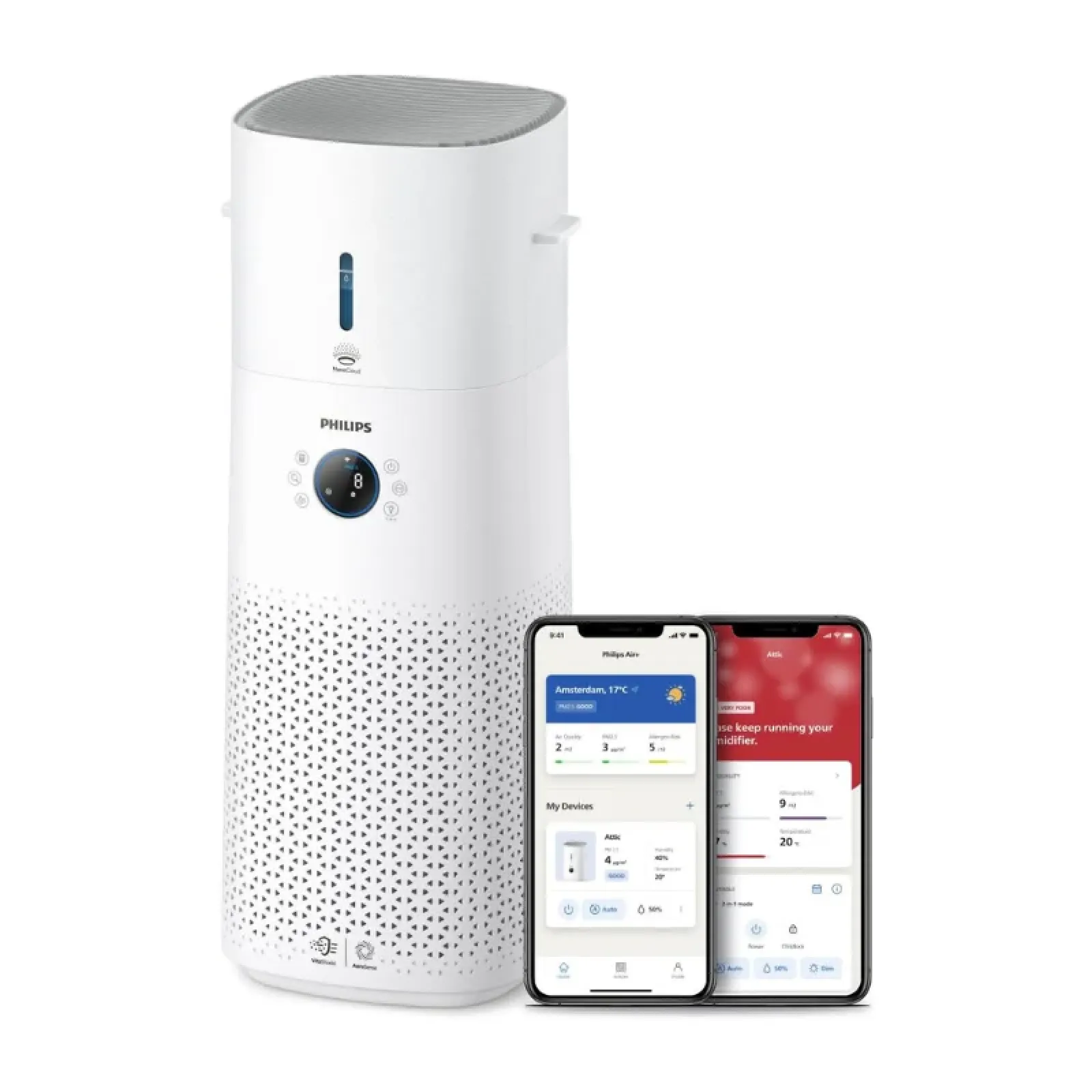 Philips 2-in-1 Air Purifier and Humidifier, AC3737/10, White 4