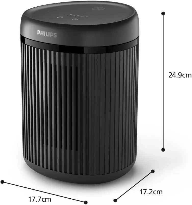 Philips 2000 Series Compact Ceramic Fan Heater – Rapid 2-Second Heat, Energy Efficient, Ultra-Quiet 24dB, 5 Modes, 5 Safety Features, 1500W - CX2120/01 | Up to 25% energy saving, up to 24 dB(A) quiet, temperature control, 5 safety functions (CX2120/01) 3