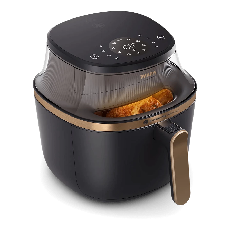 Philips 3000 Series Airfryer, 7.2L, 2000W, NA342/09, Black Gold