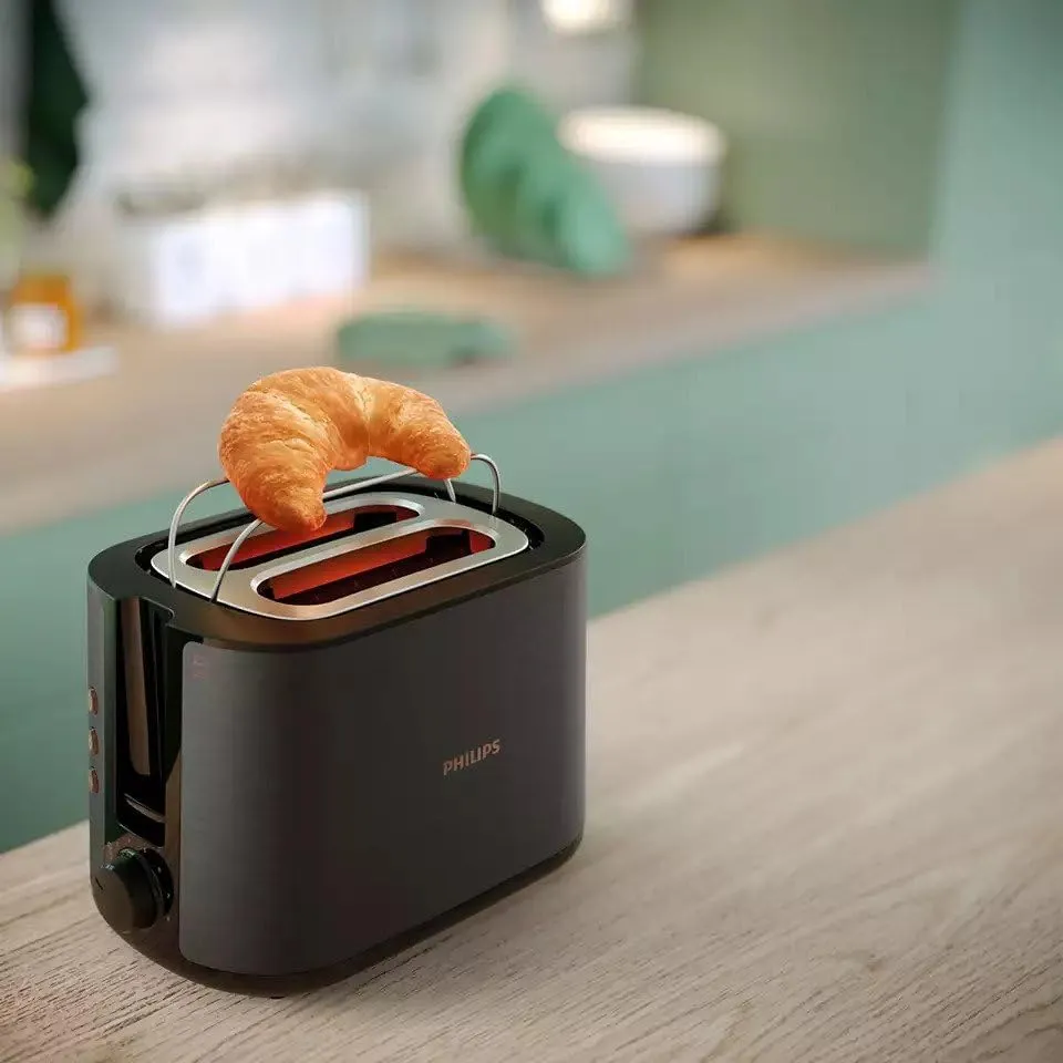 Philips 5000 Series Toaster - 950W, Auto Shut-off, Reheat Mode, Bun Warming Rack, Black & Copper - HD2650/31 4