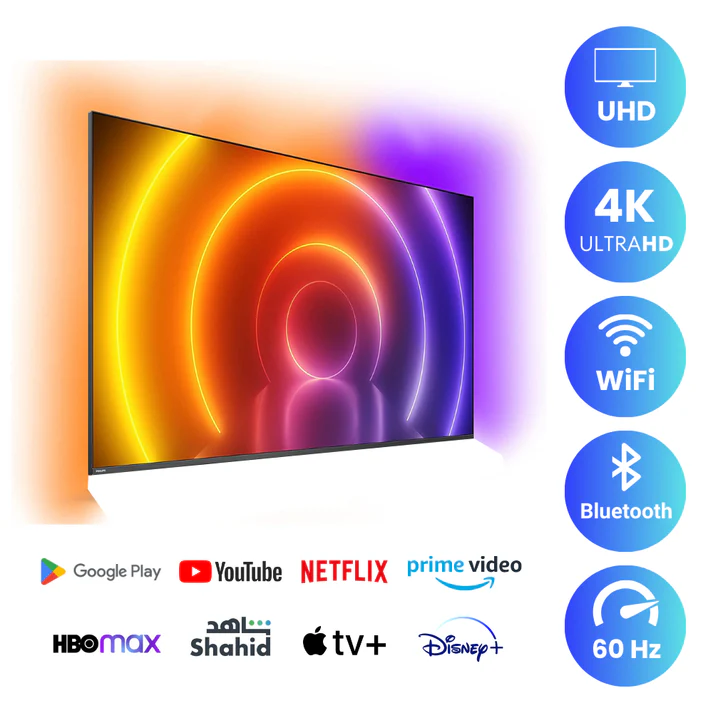 Philips 55 inch Smart TV - 4K - Ambient Light, 55PUS8807 2