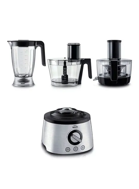 Philips 7000 Series Food Processor, 3.4L, 1300W, HR7778/00, Silver/Black/Clear 2