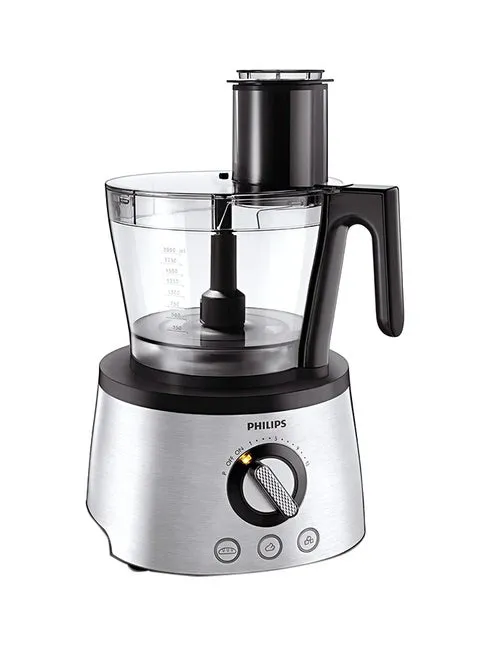 Philips 7000 Series Food Processor, 3.4L, 1300W, HR7778/00, Silver/Black/Clear 3