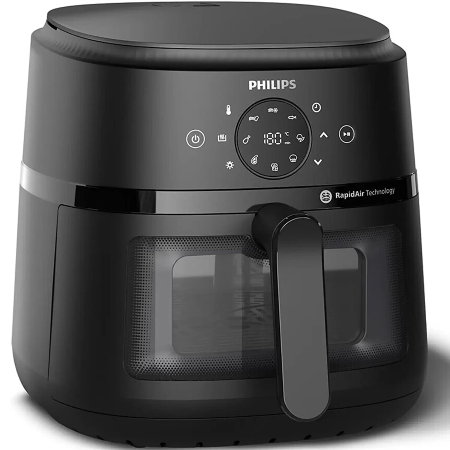 Philips Airfryer 2000 Series - 6.2L, 9 Preset Functions, See-Through Cooking Window, HomeID App, Deliciously Crisp With RapidAir Technology, 1700W, BLACK - NA230/09