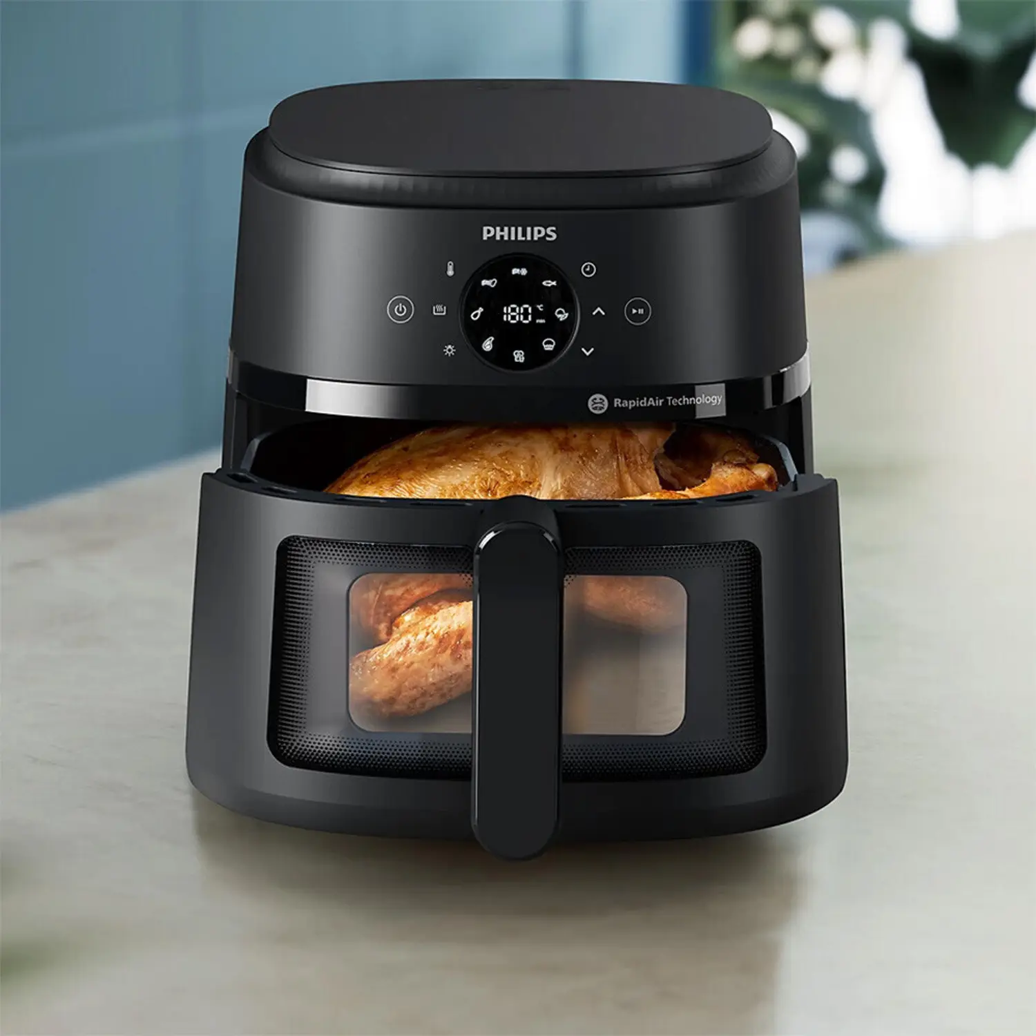 Philips Airfryer 2000 Series - 6.2L, 9 Preset Functions, See-Through Cooking Window, HomeID App, Deliciously Crisp With RapidAir Technology, 1700W, BLACK - NA230/09 4