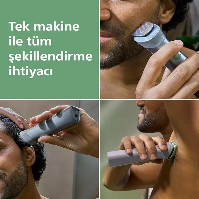 Philips All-in-One Trimmer 5000 Series MG5922/15, 10-in-1 Men's Care Set, Face Hair Body, BeardSense Technology, 120 Minute Use, Waterproof