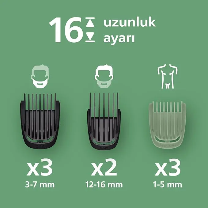 Philips All-in-One Trimmer MG7922/15 | 13-in-1 Face, Hair & Body Grooming | Precision Comb for Exact Styling | 120min Cordless, Showerproof 3