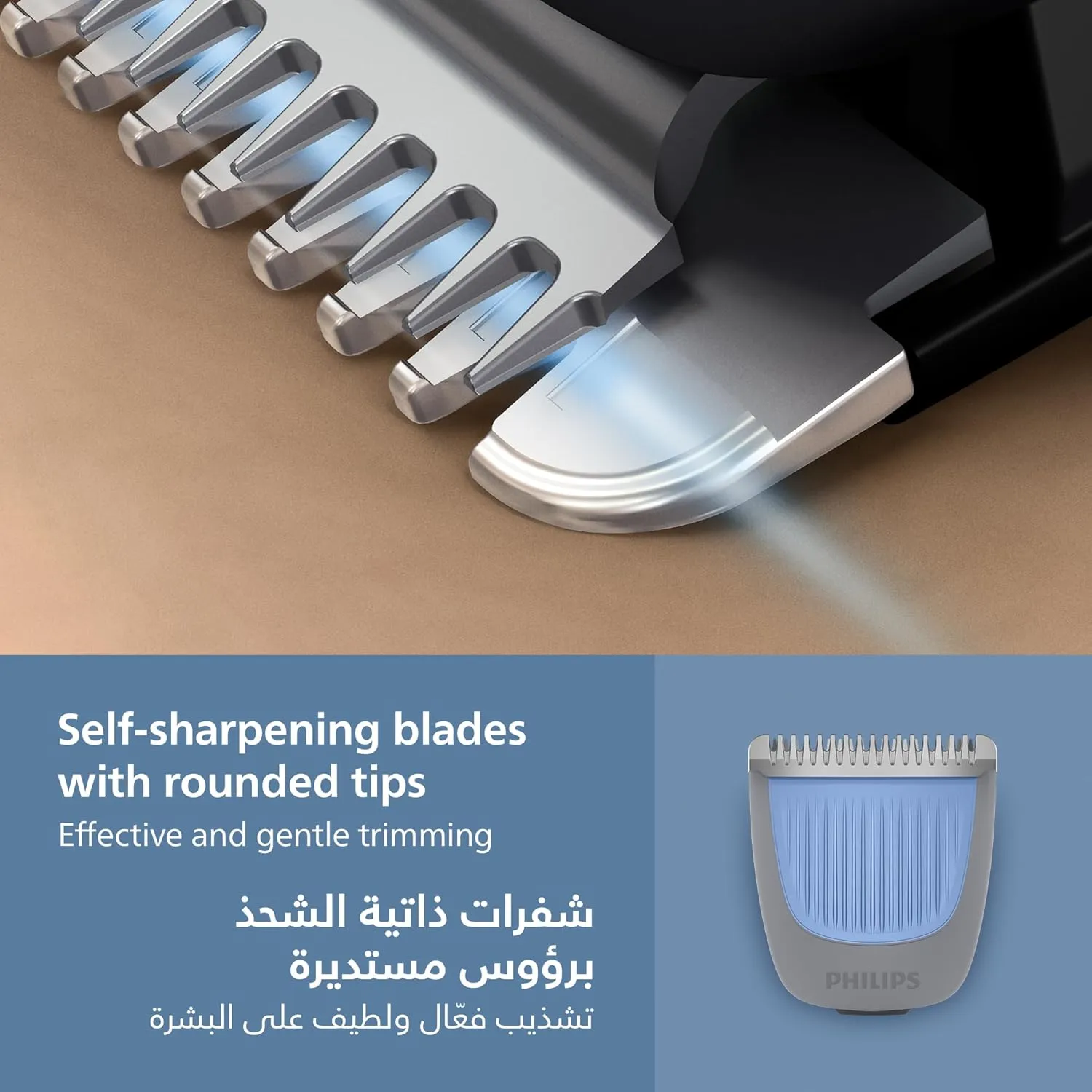 Philips Beard Trimmer BT3617/15 | 20 length settings 0.5–10 mm | Comb lifts hairs for an even trim | 100% washable | 60 min cordless | USB-A charging
