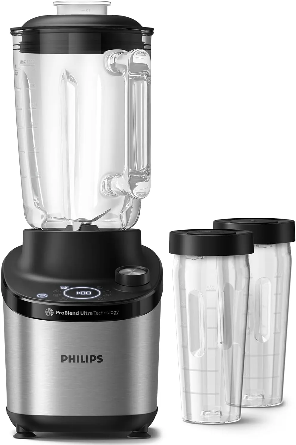 Philips Blender 7000 Series, ProBlend Ultra Technology, 1500 W Motor, 2L Capacity Jar, Quick Select Programs, with 2 BPA-free Tritan tumblers, HomeID app (HR3760/10)