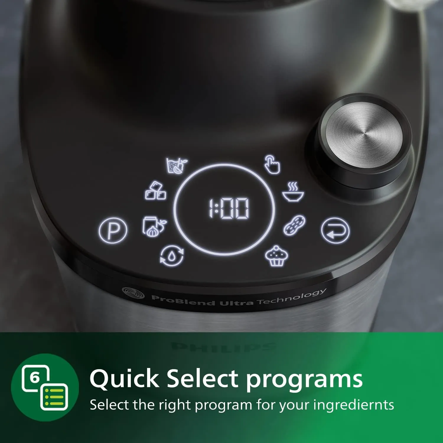 Philips Blender 7000 Series, ProBlend Ultra Technology, 1500 W Motor, 2L Capacity Jar, Quick Select Programs, with 2 BPA-free Tritan tumblers, HomeID app (HR3760/10) 4