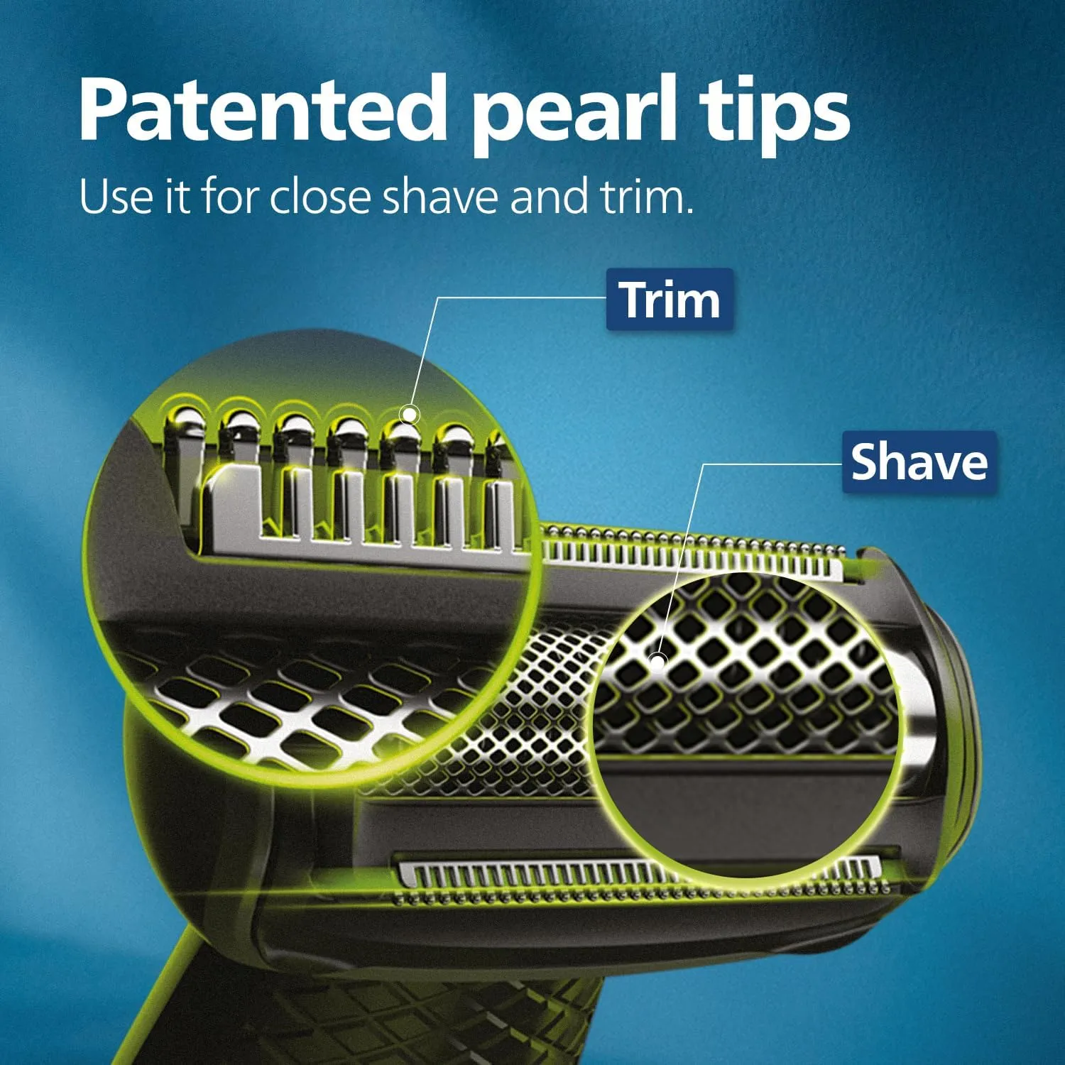 Philips Body Trimmer for Men-Clinically Tested for Sensitive SkinI Patented Pearl Tip & Hypo allergenic foilI Skin Safe GroomingI Trim or Shave Basis Your StyleI Showerproof I BG3007/01