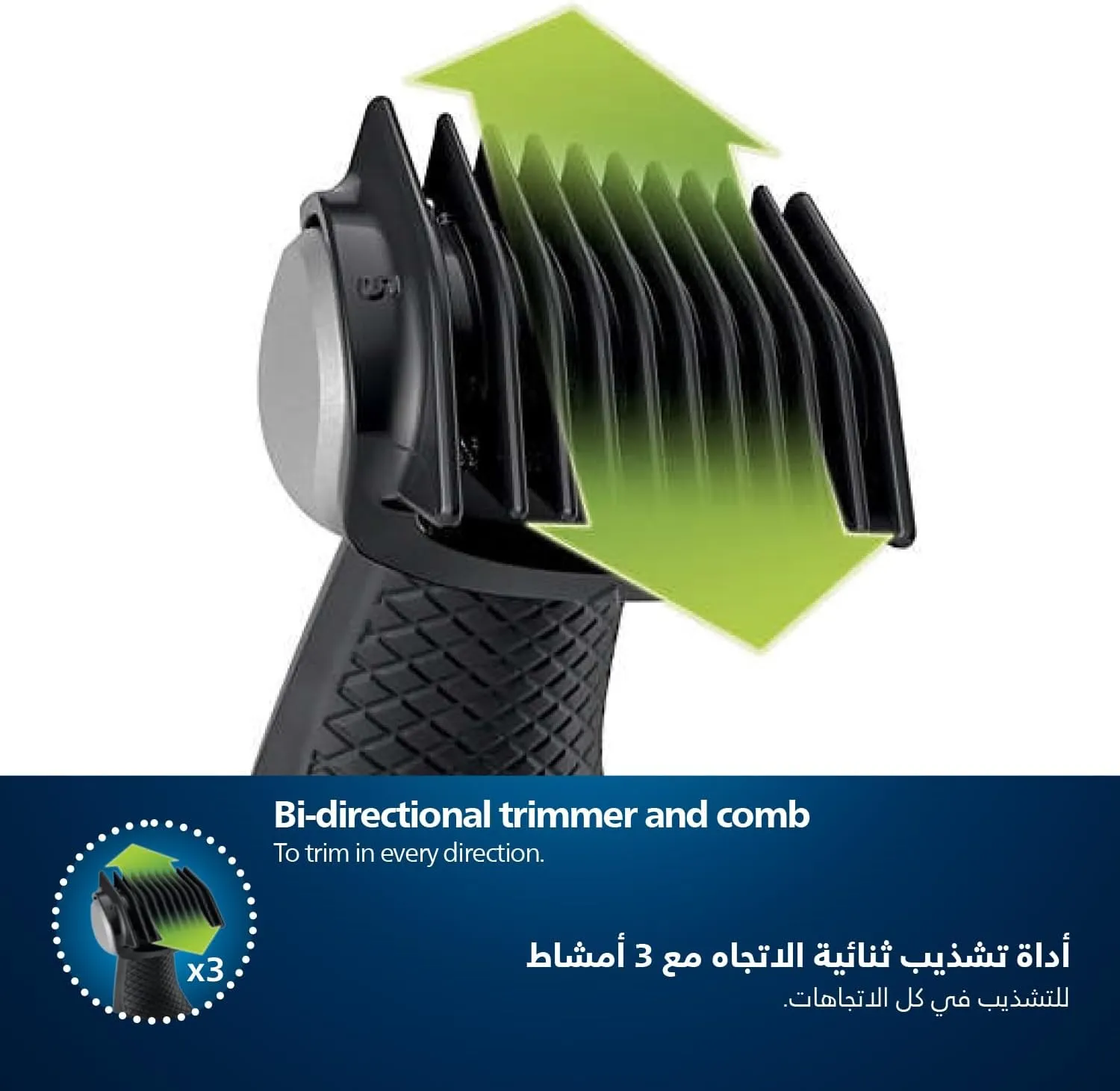 Philips Bodygroom BG5021/15 | Showerproof Groin & Body Trimmer | Body Shaver, 3-Length Combs | 60min Cordless, Skin Protection, Back Reach Attachment 3