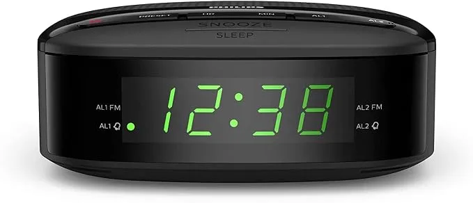PHILIPS Clock Radio TAR3205/98, Black